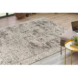 Teppich KAYOOM "Davis 225", grau, B:160cm H:12mm L:230cm, Polyester, Teppiche, edles Design, pflegeleicht, neutrale Farben