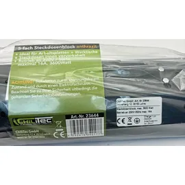 ChiliTec Steckdosenblock Anthrazit