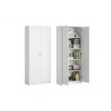 home collective Mehrzweckschrank 74 x 35 x 180 cm Weiß