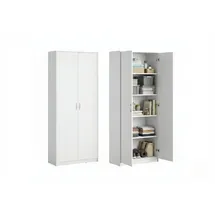 home collective Mehrzweckschrank 74 x 35 x 180 cm Weiß