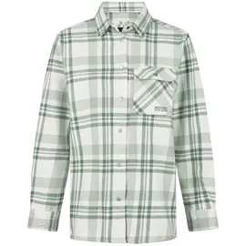 denimfy Damen kariert Baumwolle warm dickes Material Hemdjacke Overshirt DFIsabella Regular Fit Regular Fit Knopfleiste M
