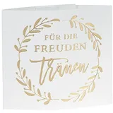 Schokoladenseite 10 x Banderole Freudentränen weiß Gold Hochzeit Taschentücher