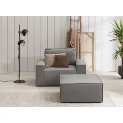 Sessel HOME AFFAIRE "SHERWOOD", grau, B:120cm H:85cm T:166cm, Sessel