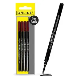 Online 4 ONLINE Rollerball-Minen Gelschreiberminen schwarz 4014421700964 Online 4 Stück