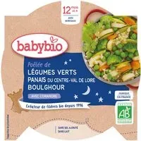 Babybio POÊLÉE DE LÉGUMES VERTS PANAIS DU CENTRE-VAL LOIRE BOULGHOUR CORIANDRE dès 12 mois Aliment 230 g