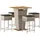 vidaXL Gartenbar-Set 5-tlg. Grau