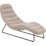 XXXLutz Relaxliege Beige, - 63x86x156 cm, Rücken echt, Wohnzimmer, Sessel, Relaxliegen