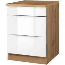 kochstation Kochfeldumbauschrank KS-Brindisi 60 x 60 x 85 cm Weiß