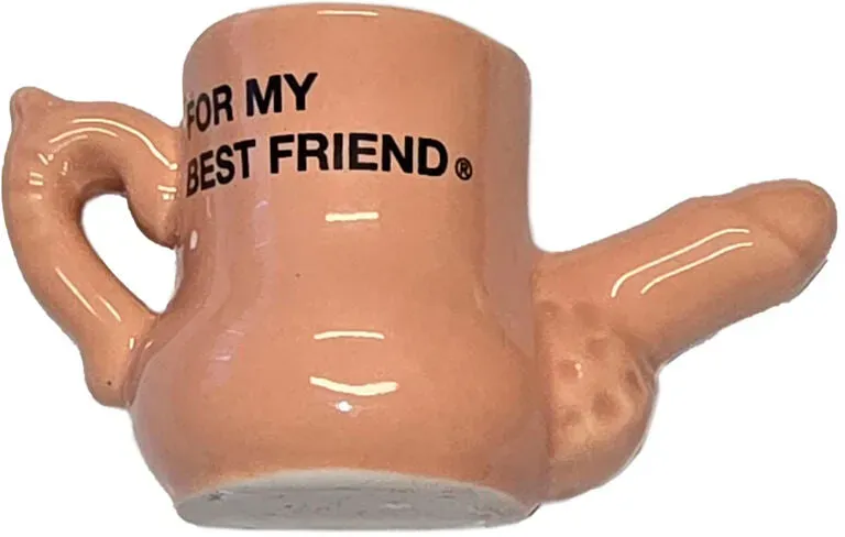 DIABLO PICANTE  KERAMIK-BECHER-MAGNET MIT ERHOBENEM PENIS FÜR MEINEN BESTEN FREUND