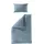 BIERBAUM Chic Uni Unifarben Blau 135 x 200 cm + 40 x 80 cm