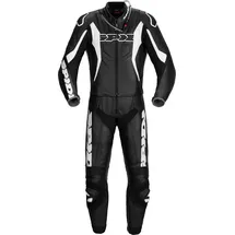Spidi Sport Warrior Touring Lederkombi - Schwarz/Weiß / 56