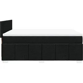 vidaXL Boxspringbett mit Matratze Schwarz 140x200 cm Stoff