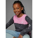 KangaROOS Langarmshirt in marine meliert-gemustert | Gr.: 152/158