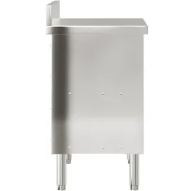 vidaXL Küchen-Arbeitstisch mit Schiebetüren Edelstahl