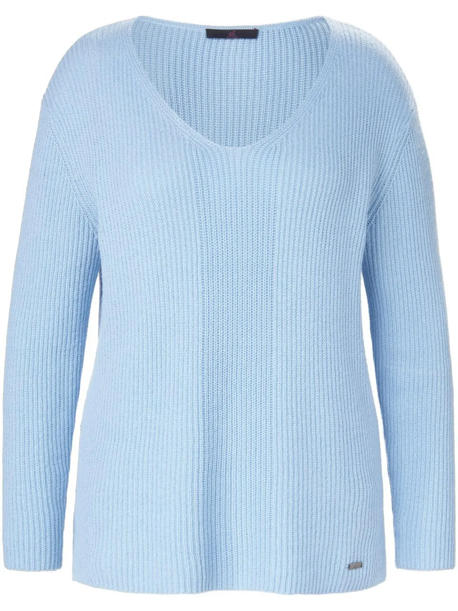 Le pull col V manches longues  Emilia Lay bleu