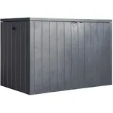 ShelterLogic Stahl Gartenbox | Kissenbox & Auflagenbox | Anthrazit | 79x138x93 cm