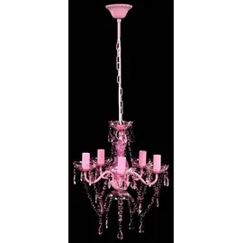 vidaXL Kronleuchter 5 Glühbirnen Rosa