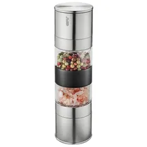 GEFU Doppelmühle LAMOLA 18,8 cm Silber unbefüllt