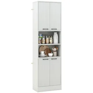 COSTWAY Küchenbuffet Küchenschrank Vorratsschrank 190cm grau