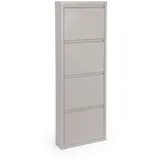 Schuhschrank Eyvin aus Metall 4er, Taubengrau
