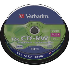 Verbatim CD-RW 700MB 10x 10er Spindel