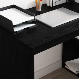 vidaXL Schreibtisch mit Regal Schwarz Eichen-Optik 108 x 55 x 103.5 cm