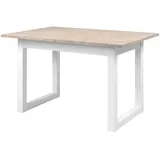 Finori Mid.you Esstisch Weiß, Sand, rechteckig U-Form 80x75x120 cm ausziehbar Esszimmer, Esstische, Esstische ausziehbar