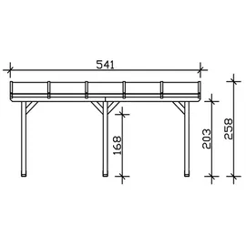 SKANHOLZ Andria 541 x 250 cm schiefergrau