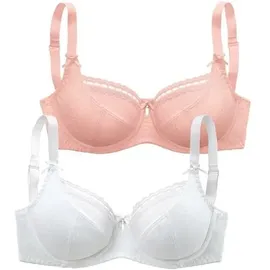 PETITE FLEUR Bügel-BH Damen puder+weiß Gr.90E