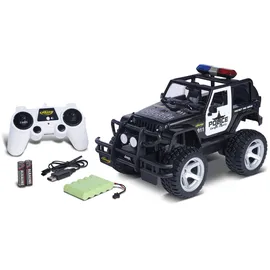CARSON RC-Auto Jeep Wrangler Police 1:12 2,4GHz RTR schwarz (500404267)