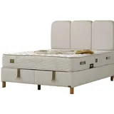 JV Möbel Boxspringbett 147 x 205 cm Weiß