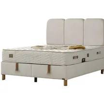 JV Möbel Boxspringbett 147 x 205 cm Weiß