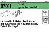 F. REYHER Nchfg. GmbH & Co. KG ART 87011 Muttern für T-Nuten St. gal Zn 6 mm, M 6 außenl. Führungssteg gal Zn K