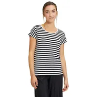 Cartoon Damen Basic Shirt mit Rundhalsausschnitt Schwarz/Weiß,34 - 34