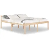 Seniorenbett 160x200 cm Massivholz Kiefer - Braun/Bunt