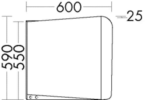 Burgbad Leuchtsp. Badu 590x600x25 Eiche Dekor Baumwolle, SIIT060RF6787 SIIT060RF6787