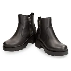 Winterstiefelette PANAMA JACK "Phuket", Damen, Gr. 41, schwarz, Nappaleder, unifarben, klassisch, Schuhe, Ankleboots, Winterboots, Profilsohle, mit Anziehlasche