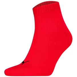 Puma Quartersocken 12er Pack Schwarz/Grau/Rot 39-42