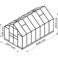 Vitavia Domus 11500 Alu dunkelgrün ESG 3 mm 11,5 m2