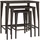 vidaXL Garten-Satztische 3 Stk Braun Poly Rattan 3324830