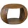 FineBuy Couchtisch rund Braun Massivholz 60 x 46 x 36 cm