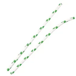 NATURESTAR Flex Papier-Trinkhalme, gepunktet mit Knick, 19,7 cm 42167 , 1 Packung = 100 Stück, grün-weiß