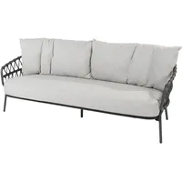 Beckhuis Living 4Seasons Calpi Sofa 3-Sitzer anthrazit inkl. 3 Kissen