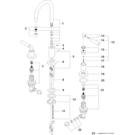 Dornbracht Tara. 135 Zweihandmischer (20710882-08)