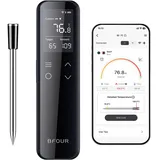 BFOUR Wifi Bluetooth Grillthermometer,Fleischthermometer Mit 6 Sensoren,2600Mah