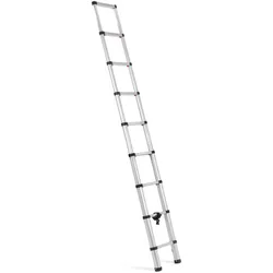 MSW Teleskopleiter - 8 Stufen - Aluminium - Höhe: 0,75 - 2,60 m