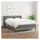 vidaXL Boxspringbett mit Matratze Dunkelgrau 140x200 cm Stoff