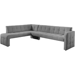 Essbank EXXPO - SOFA FASHION "Barista, bequem und elegant, hohe Bodenfreiheit", grau, B:265cm H:83cm T:199cm, Sitzbänke, Eckbank Barista bequem und elegant, hochwertige Detailverarbeitung