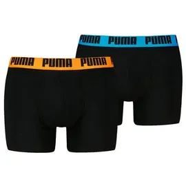 Puma Everyday Basic Boxershorts Schwarz/Orange XXL 2er Pack