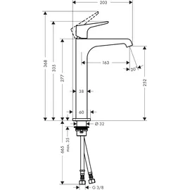 Hansgrohe Citterio E Einhandmischer Brushed Brass